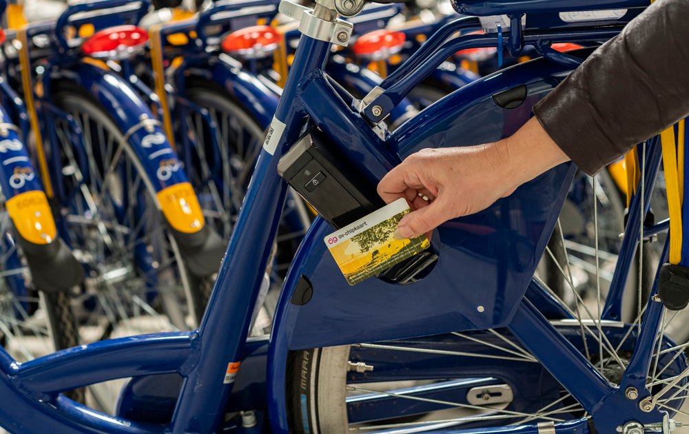 Handelsmerk Talloos Metalen lijn OV-fietsslot - Jouw OV-chipkaart als sleutel | NS | NS